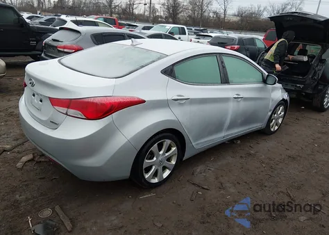 2012 Hyundai Elantra Limited z USA, uszkodzony, nr VIN 5NPDH4AE0CH102580